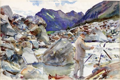 A Glacier Stream in the Alps by John Singer Sargent